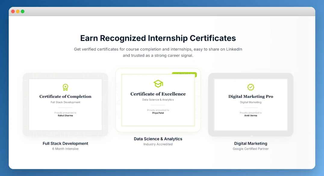 Course Completion Certificates