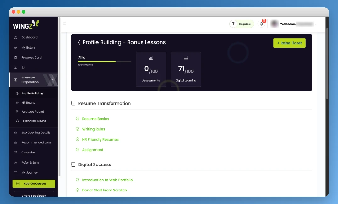 Mock Interviews & Feedback